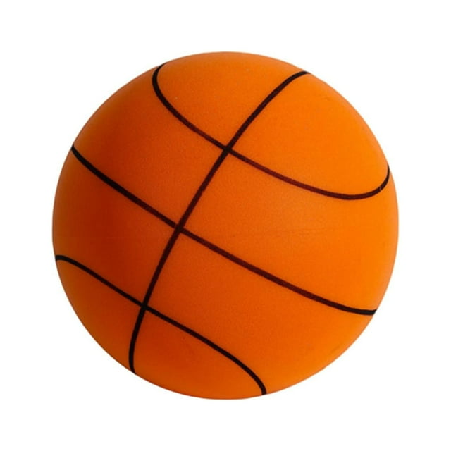 Xuanheng Bouncing Ball Easy to Grip Sensory Ball Soft 18cm Diameter Silent Basketball orange