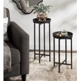 thumbnail image 4 of Kate and Laurel Celia Table d'Appoint Moderne, Ensemble de 2, Noir, Tables de Bout en Métal Sophistiqué pour Rangement et Exposition, 4 of 10