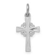 thumbnail image 4 of Sterling Silver Rhodium-plated Diamond Cut Cross Pendant, 4 of 5