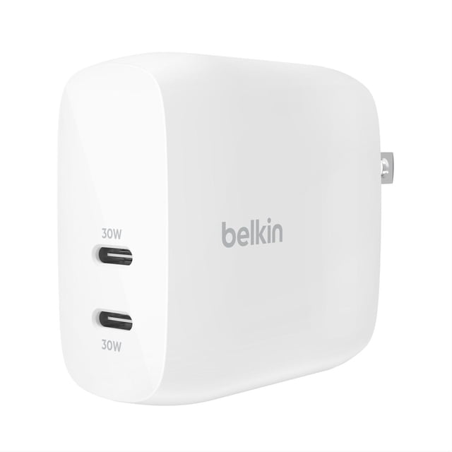 Cargador De Pared 2 Puertos USB C 60W Belkin