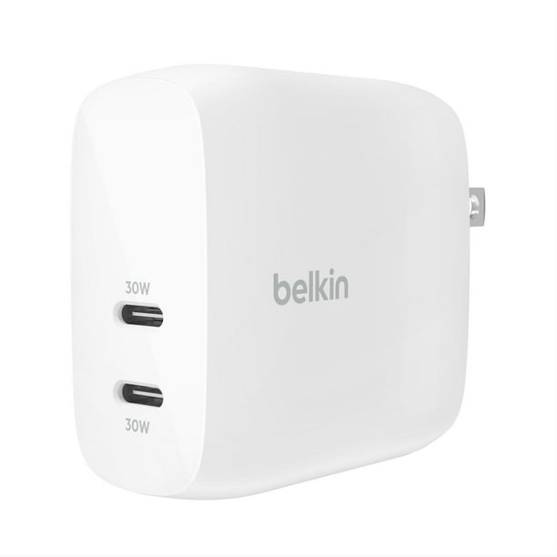 Cargador De Pared 2 Puertos USB C 60W Belkin