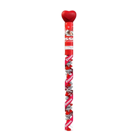 HERSHEY'S KISSES Valentine Milk Chocolate Candy Cane, 6 oz.