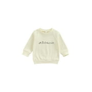 hirigin Casual Sweatshirt Dinosaur Print Long Sleeve Round Neck Pullover