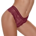 thumbnail image 1 of Calzones de encaje Gibobby para mujer Tanga de encaje vacío Color sólido Sexy, 1 of 4