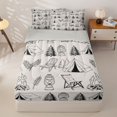 thumbnail image 2 of Homewish Black White Camping Tent Zipper Full Size Comforter Sets with Fitted Sheet and 2 Pillowcases, Outdoor Adventure Zipper Bedding Set for Men and Women, Gray Reversible, 4 Pieces, 2 of 6
