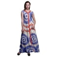 thumbnail image 1 of Bimba Tie-Dye Ladies Printed Front Slit Sleeveless Maxi Summer Long CasualÂ&nbsp;Dress-XX-Large, 1 of 5