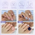 thumbnail image 7 of DUKASOU 60Pcs Semi Cured Gel Nail Strips, DIY Finger and Toenail Stickers Nail Polish Strips, Long Lasting Salon Quality Nail Art Stickers for Adults, Dark Blue, 7 of 7