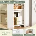 thumbnail image 6 of Costway Small Bathroom Storage Cabinet 4-Tier Narrow Toilet Side Storage Cabinet White, 6 of 10