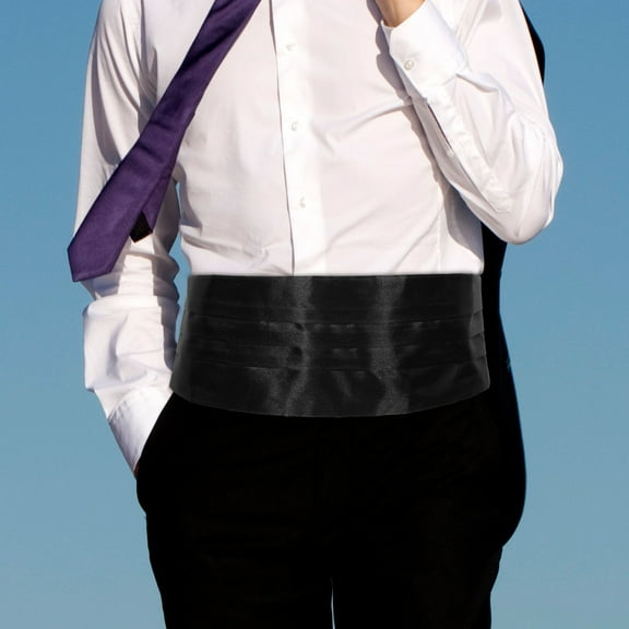 STOBOK Cumberbund And Bow Tie Set Satin Cummerbund Set 1Pcs For Gala Dinners