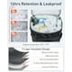 thumbnail image 4 of Mochila Cooler TOURIT 28 L, 38 latas, a prueba de fugas, impermeable, azul marino, 4 of 7