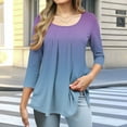 thumbnail image 2 of Fall Savings Women's Blouse Xl Womens Shirts Pack Women's 3/4 Sleeve Tops Plus Size Womens Blouses Casual Plus Size my order Trending Gifts, 2 of 6