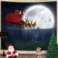 thumbnail image 1 of Tapiz navideño para colgar en la pared, tapiz estético de Papá Noel y alce, decoración de pared para dormitorio, sala de estar, 60 x 50 pulgadas (alce), 1 of 1