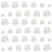 HAKIDZEL Round Plastic Hole Plugs 120Pcs for Kitchen and Home Use Screw Hole Cover White