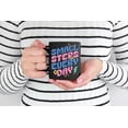 thumbnail image 2 of Small Steps Every Day, Quote About Progress Art Merch Gift, Black 11oz Ceramic Mug, 2 of 5