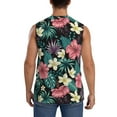 thumbnail image 4 of Daiia Green Tropical Leaves Printed Men's Tank Tops,Casual Soft Sleeveless Gym Muscle Shirts Bodybuilding Tee-X-Large, 4 of 8