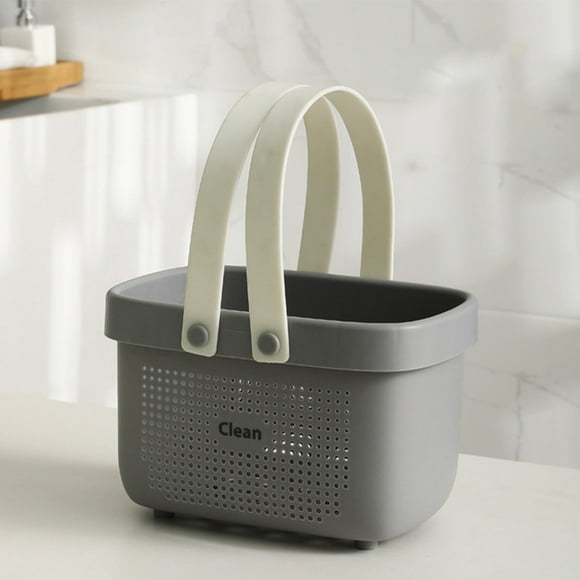 Bath Shower Basket Portable Storage Puff Shower Caddy Storage Basket,Portable Shower Caddy Green,Plastic Bathroom Organizer Basket, Waterproof Shower Storage, Dries Quickly with Drainage Holes