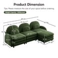 thumbnail image 5 of Miekor Furniture Teddy Fabric Cloud-like 3-Seat Sofa,Curved Backrest and Armrest with Curved Lumbar Pillows, Sectional 3 Seater Modular Couch with Movable Ottoman and Supportive Double-layer c No7764, 5 of 9