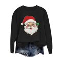 thumbnail image 3 of Fewfanhot Women's Sweatshirts Vintage Christmas Linend Sweaters Crewneck Oversized Long Sleeve Tops, 3 of 10
