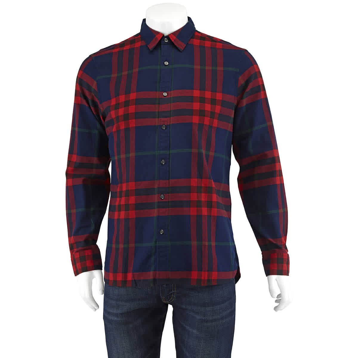 Burberry Men's Ink Blue Salwick Check 