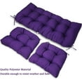thumbnail image 6 of Outdoor Chair Cushions Set of 3, Waterproof Patio Loveseat Cushions with Ties, Thickened Replacement Cushions for Wicker Furniture Hot Pink 3 PCS, 6 of 8