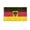 Official German Flag 3x5 ft Polyester Flag, variant on AGAS Small German State Ensign 12x18 inch Flag mounted onto 24 inch Wood Pole Printed Single Sided on Polyester Double Stitched Handheld Mini German Flag on Stick