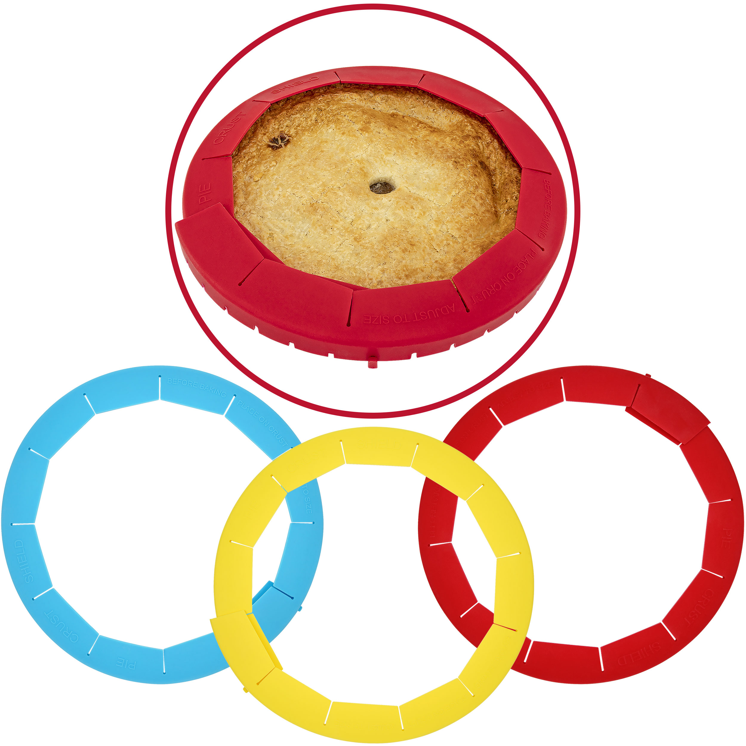 Pie Crust Shield, Set of 3