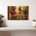thumbnail image 2 of Elephant Stock Tutankhamen Illustration Wall Art - Horizontal Canvas Wall Art - Living Room Wall Decor - People Canvas - Red And Gold Decor - 12" x 8", 2 of 8