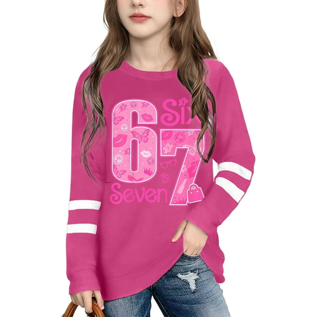 Girls Graphic Print Short Sleeve Colorful Casual Tees And Shirts For Kids Comfortable Daily Wear For Everyday