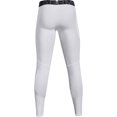 thumbnail image 4 of Under Armour Mens HeatGear Leggings White 100/Black 3X-Large, 4 of 5