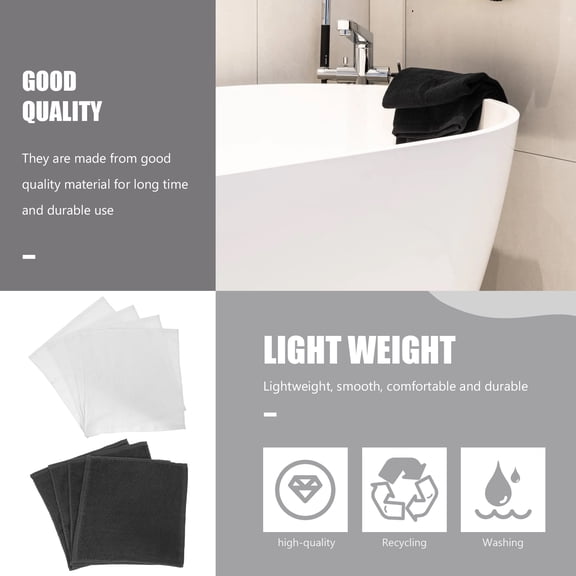 OUNONA Black Reusable Kitchen Washcloths for Home Use, and Absorbent