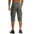 thumbnail image 3 of LbsKUS Men's Cargo Long Shorts Below Knee Length Capri Shorts Relaxed Fit Cargo Short Lightweight Ripstop Short Casual Hiking Shorts with Zipper Pockets,Dark Gray,XXL, 3 of 7