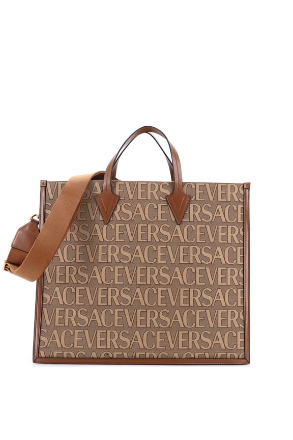 Pre-Owned Allover Logo Convertible Tote Printed Canvas Large By Rebag