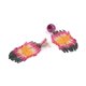 thumbnail image 2 of Joyas vibrantes para mujeres y niñas a la moda Pendientes colgantes de resina multicolor, 2 of 5
