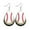 B, variant on Pu Heart Shape Baseball Softball Gift Sports Ball Leather Earrings Retro