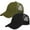 Black & Army Green, variant on Trucker Hat 2-Piece Set, 6 Panel, Cotton Mesh, Adjustable Size Baseball Cap - Hunter Green & Hunter Green