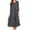 Medium Polka Navy, variant on MOA Collection Women's Loose Fit Scoop Neck 3/4 Sleeve Polka Dot Patterned A-Line Midi Dress