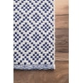 thumbnail image 3 of nuLOOM Natalie Diamond Trellis Runner Rug, 2' 6" x 8', Navy, 3 of 4