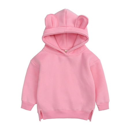 

DENGDENG Baby Toddler Child Children Kids Long Sleeve Bear Ears Hoodie Tops Fleece Hooded Jacket Pullover Clothes Winter