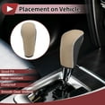 thumbnail image 3 of Unique Bargains Anti-Slip Gear Shift Knob Cover Car Stick Shifting Handle Protector for Ford Fiesta 09-12 Black Beige Faux Leather, 3 of 7