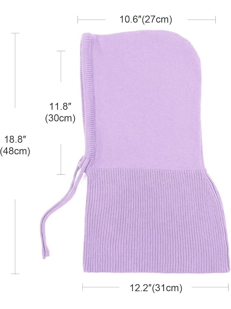Hooded Scarf Hat Knit Balaclava, Women Beanie Skull Cap with  display picture 1