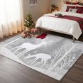 thumbnail image 3 of 8'x10' Area Rugs, Grey Christmas Indoor Outdoor Area Rug for Living Room Bedroom, Xmas Elk Tree Snowflake Washable Bathroom Rugs Kitchen Floor Carpet Mats Home Decor, 3 of 8