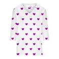 thumbnail image 5 of Xdegoge Women Clothing Under 10. Womens 3/4 Sleeve Tops Hearts Graphic V Neck T Shirts Loose Fit Trendy Summer Tops 2025 Business Casual Tops Cute Soft Comfy Basic Tees, 5 of 5