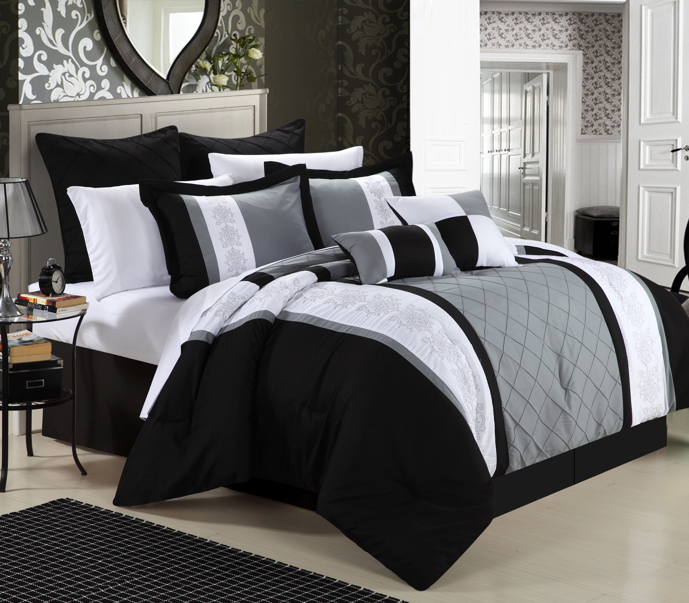 Chic Home Arlington 12 Piece Bed In A Bag Comforter Set Walmart