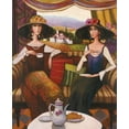 thumbnail image 2 of Unknown 12x14 Black Ornate Wood Framed with Double Matting Museum Art Print Titled - Tea Time Center, 2 of 4