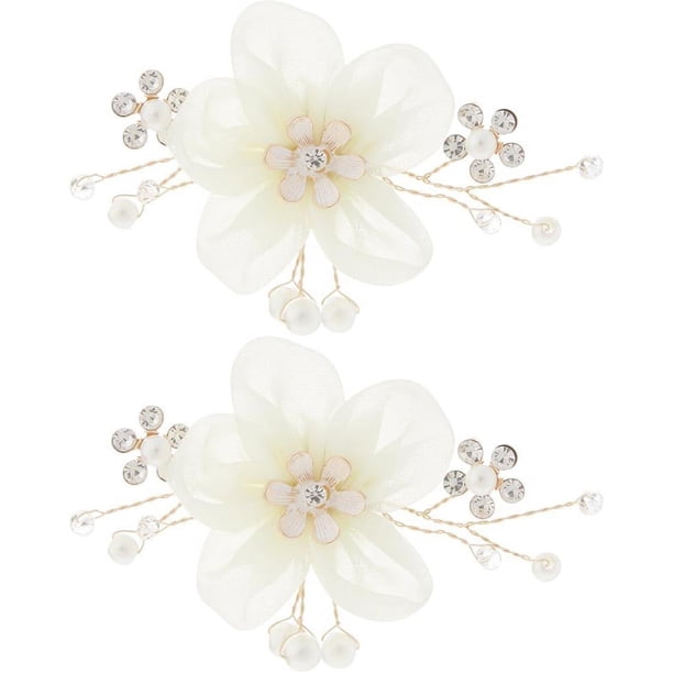 2 hebillas de diamantes de imitación para zapatos, clips decorativos para zapatos de novia, adornos de flores, joyería desmontable.
