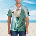 thumbnail image 4 of Bixox Men's Hawaiian Shirts Men's Dog Wrapped in Towel Print Short-Sleeve Shirt-Medium, 4 of 8