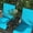 Blue#3, variant on Patio Furniture Outsunny Outdoor Glider Bench with Center Table, Metal Frame Patio Loveseat with Breathable Mesh Fabric and Armrests for Backyard Garden Porch, Blue,Patio Chairs