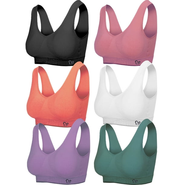 B2BODY Women's Sports Bras Yoga Lounge Wireless Bra Small to 2X Sizes Multipack