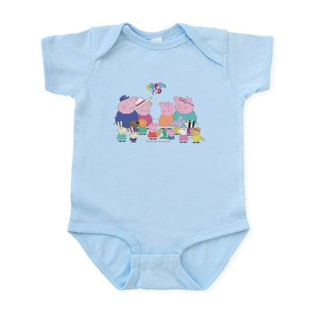 

CafePress - Peppa Pig Friends And Family Body Suit - Baby Light Bodysuit Size Newborn - 24 Months