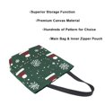 thumbnail image 3 of FORMRS Womens Canvas Tote Bag with Zipper Inner Pocket Shoulder Handbag, Christmas Santa Hats, 3 of 7